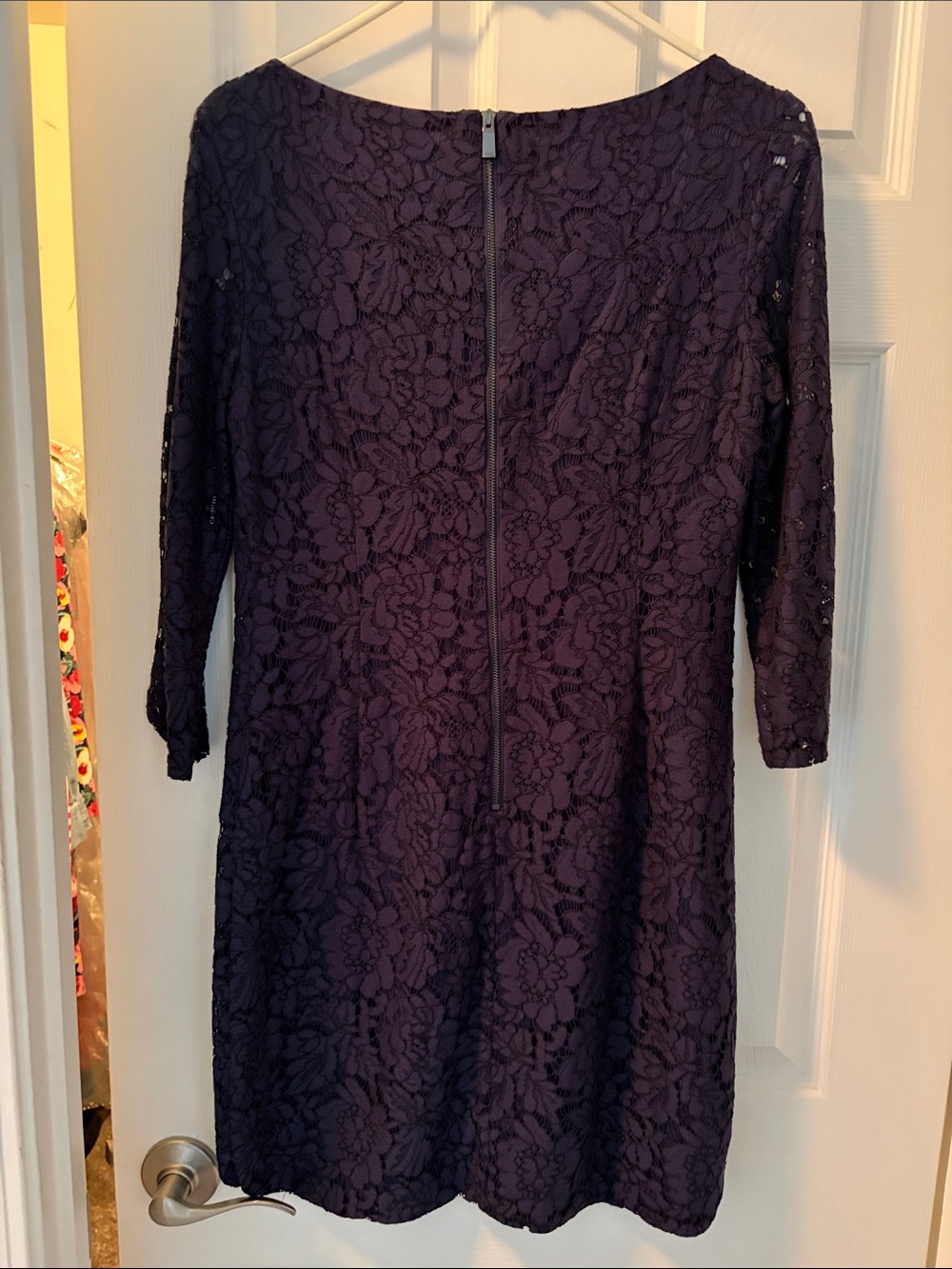 Vince Camuto Navy Lace Sheath Dress - Picture 2 of 3